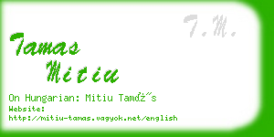 tamas mitiu business card